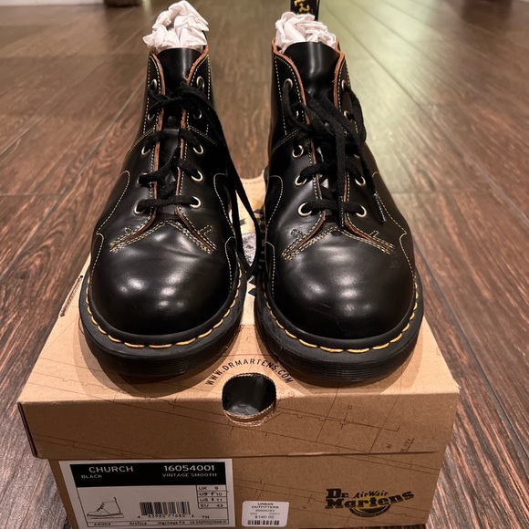 Doc Martens Black Church Vintage Monkey Boots Size 10. - Picture 4 of 4